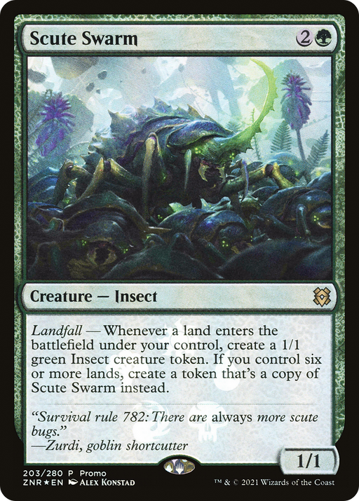 Scute Swarm (MEDIA-203) [Zendikar Rising Promos] Foil MTG Single Wizards of the Coast