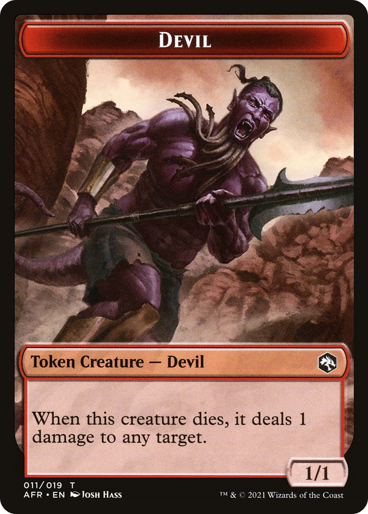 Devil (TAFR-011) [Tokens] Adventures in the Forgotten Realms Tokens Foil MTG Single Wizards of the Coast