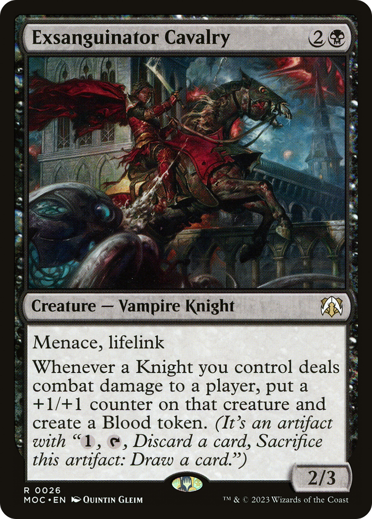 Exsanguinator Cavalry (MOC-026) [March of the Machine Commander] MTG Single Wizards of the Coast