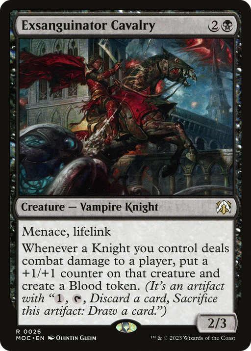 Exsanguinator Cavalry (MOC-026) [March of the Machine Commander] MTG Single Wizards of the Coast