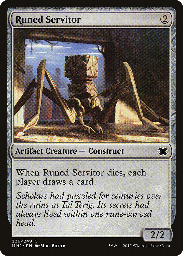 Runed Servitor (MM2-226) [Modern Masters 2015] MTG Single Modern Masters 2015