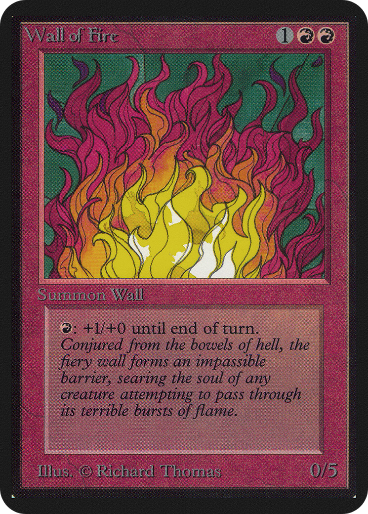 Wall of Fire (LEA-181) [Oldschool] Limited Edition Alpha MTG Single Wizards of the Coast