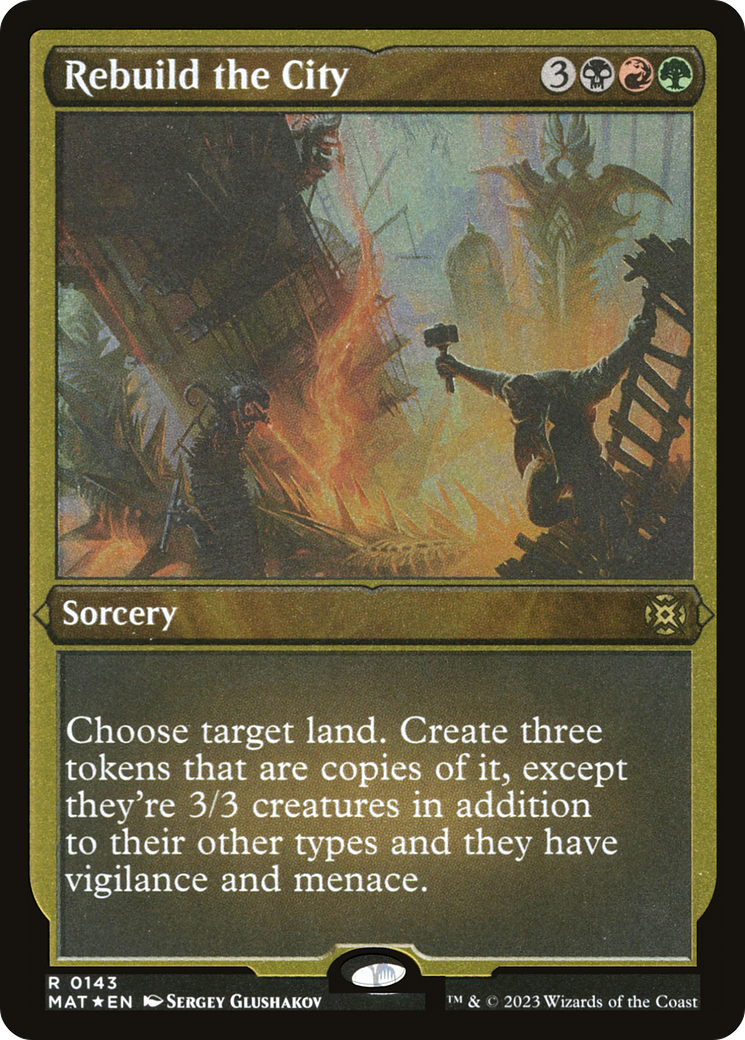 Rebuild the City (MAT-143) [March of the Machine: The Aftermath] Etched Foil MTG Single Wizards of the Coast
