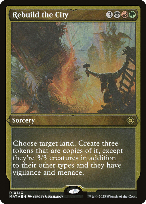 Rebuild the City (MAT-143) [March of the Machine: The Aftermath] Etched Foil MTG Single Wizards of the Coast