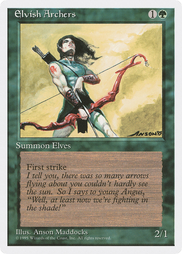 Elvish Archers (4ED-243) [Fourth Edition] MTG Single Wizards of the Coast