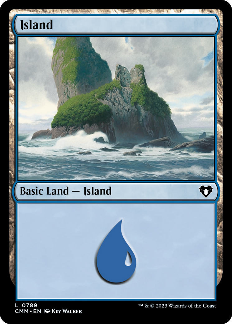 Island (0789) (CMM-789) [Commander Masters] MTG Single Wizards of the Coast