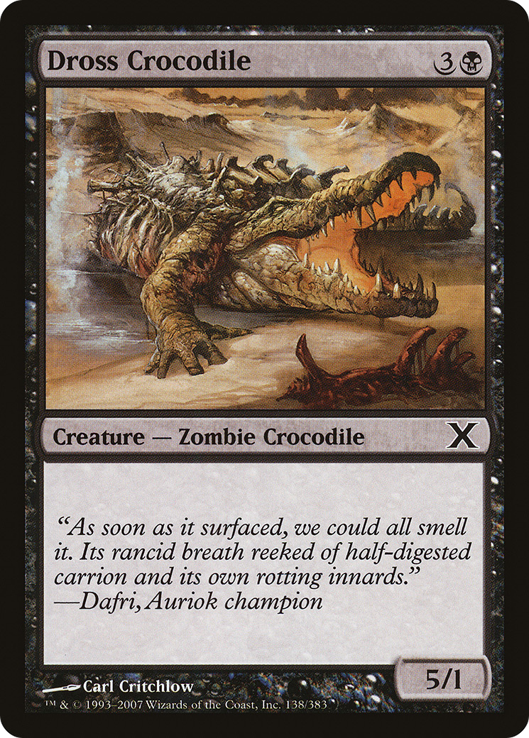 Dross Crocodile (10E-138) [Tenth Edition] MTG Single Wizards of the Coast