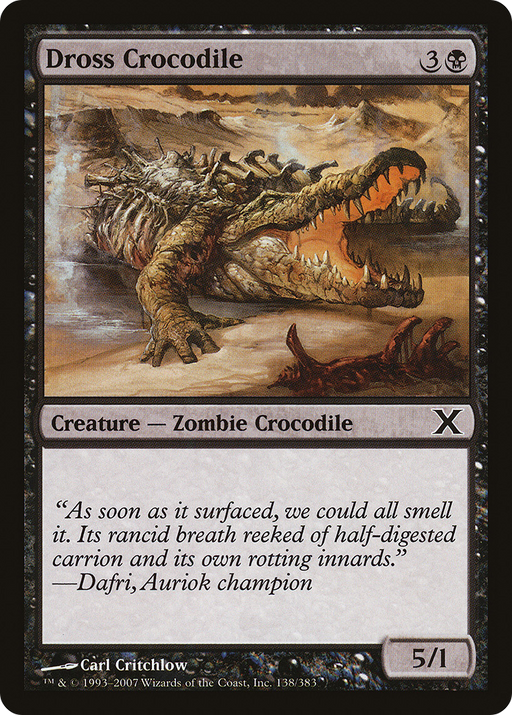Dross Crocodile (10E-138) [Tenth Edition] MTG Single Wizards of the Coast