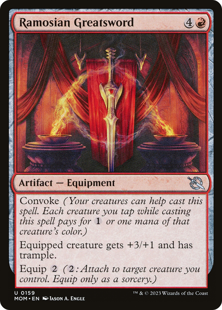 Ramosian Greatsword (MOM-159) [March of the Machine] Foil MTG Single Wizards of the Coast