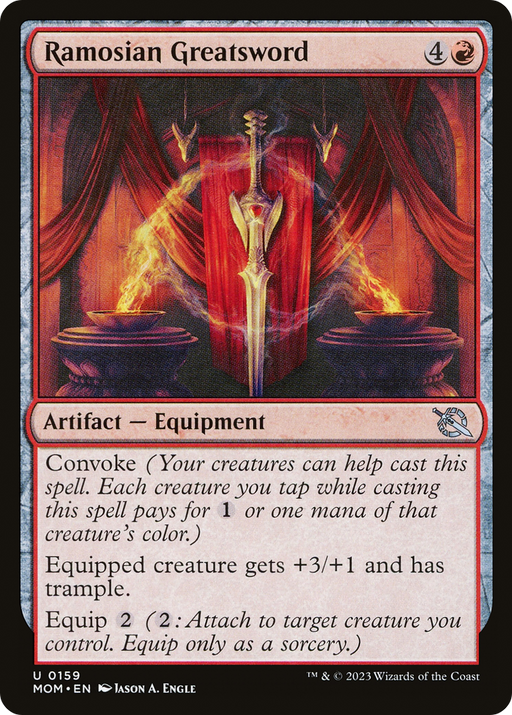 Ramosian Greatsword (MOM-159) [March of the Machine] Foil MTG Single Wizards of the Coast
