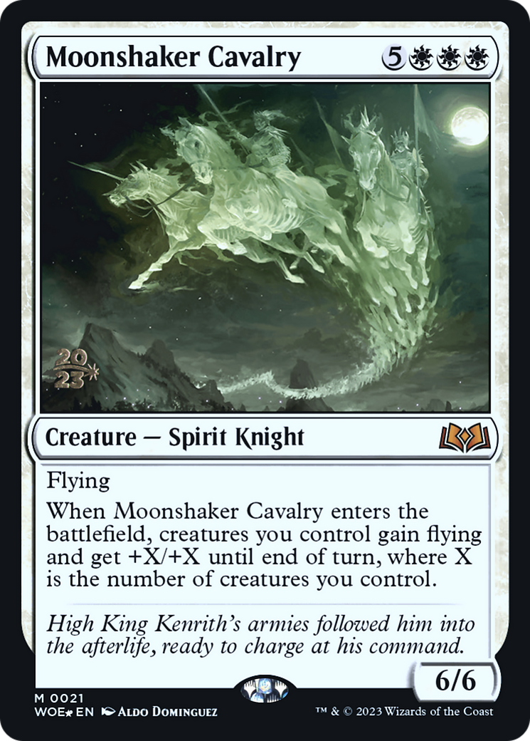 Moonshaker Cavalry (PRE-021) [Wilds of Eldraine Promos] Foil MTG Single Wizards of the Coast
