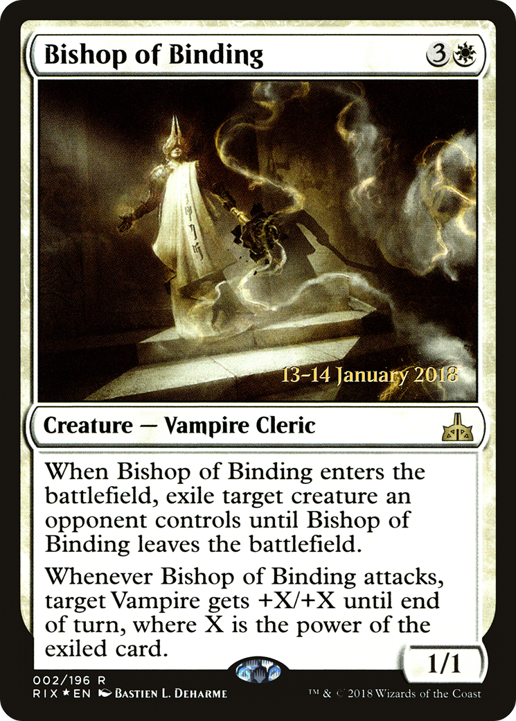 Bishop of Binding (PRE-002) [Rivals of Ixalan Promos] Foil MTG Single Wizards of the Coast