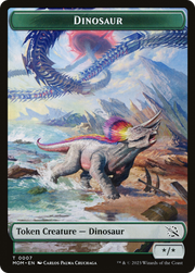 Phyrexian Myr // Dinosaur Double-Sided Token [Tokens] March of the Machine Tokens MTG Single Magic: The Gathering