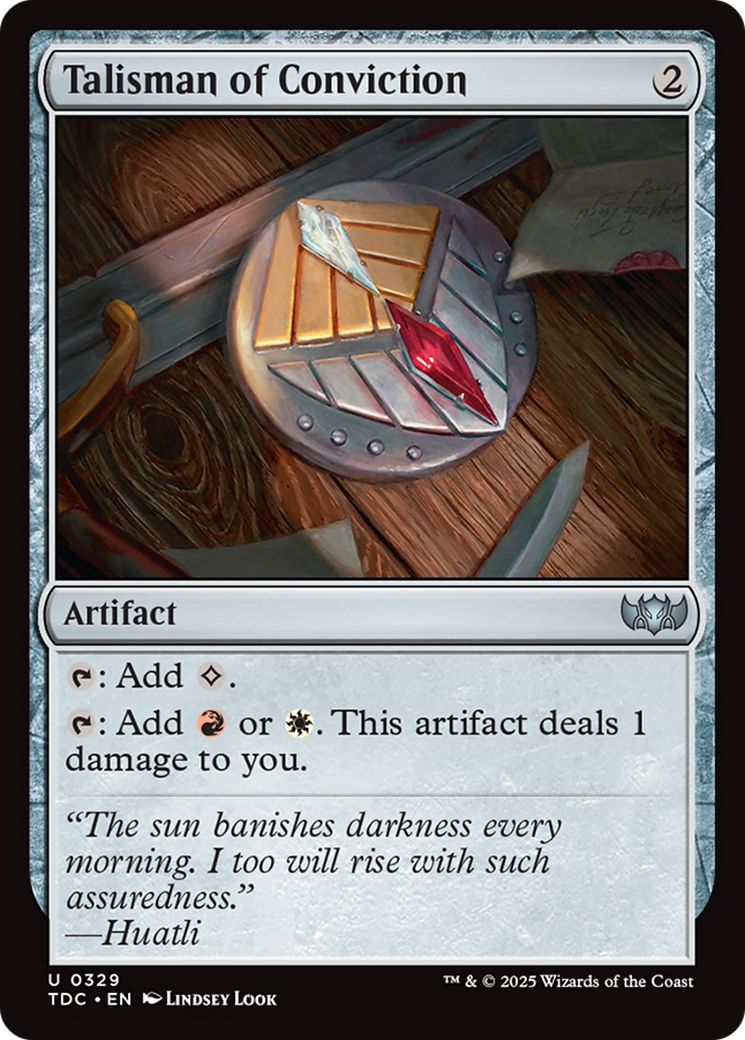 Talisman of Conviction (TDC-329) [Commander: Tarkir: Dragonstorm] MTG Single Wizards of the Coast