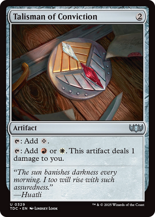 Talisman of Conviction (TDC-329) [Commander: Tarkir: Dragonstorm] MTG Single Wizards of the Coast