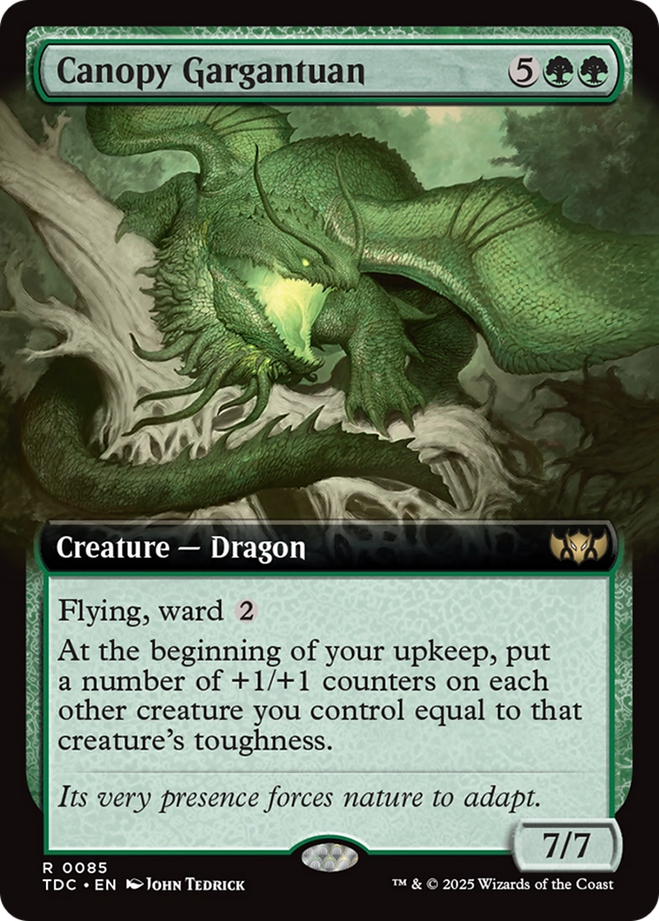 Canopy Gargantuan (TDC-085) [Commander: Tarkir: Dragonstorm] (Extended Art) MTG Single Wizards of the Coast