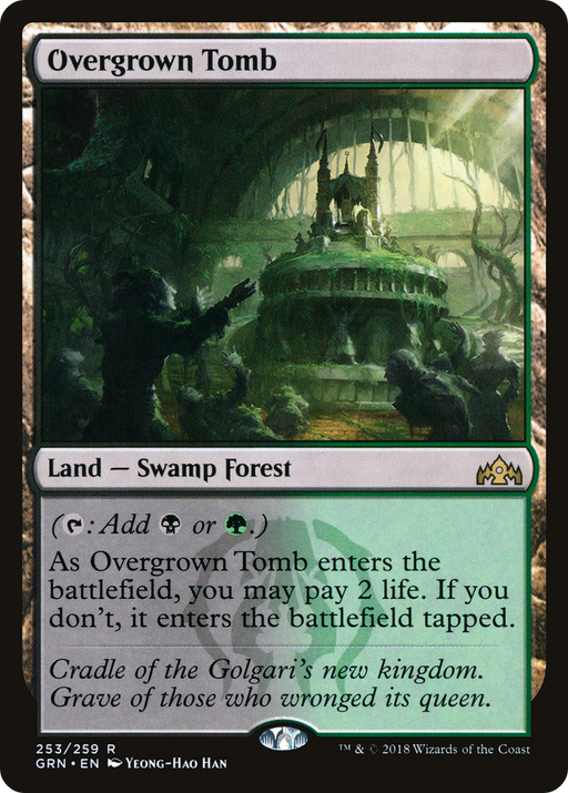 Overgrown Tomb (GRN-253) [Guilds of Ravnica] MTG Single Wizards of the Coast