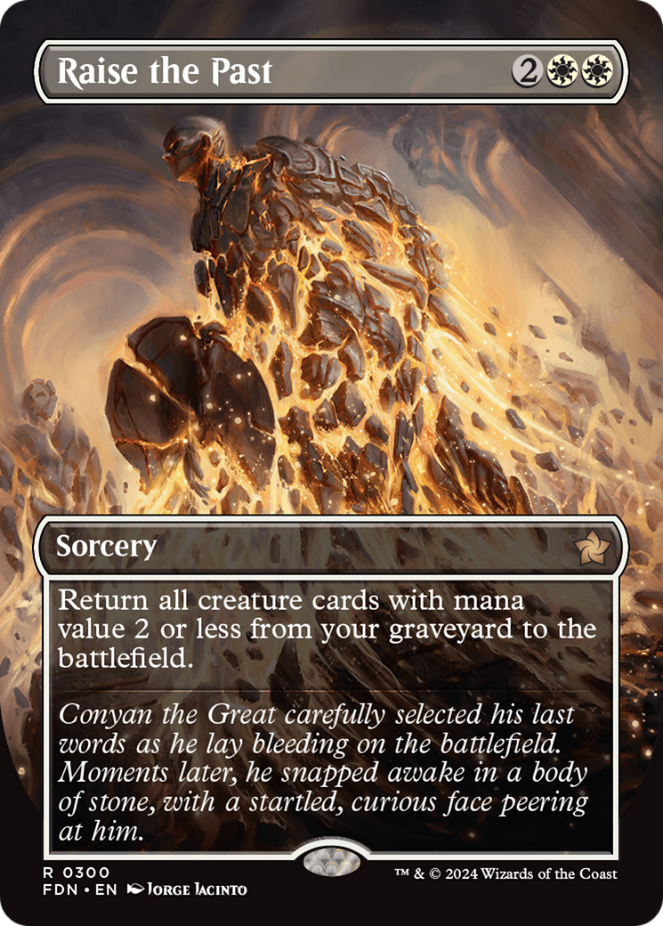 Raise the Past (FDN-300) [Foundations] (Borderless) MTG Single Wizards of the Coast
