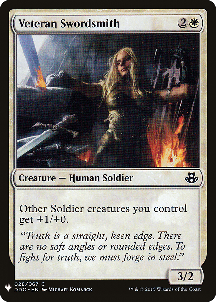 Veteran Swordsmith (LIST-DDO-28) [Mystery Booster] The List MTG Single Wizards of the Coast
