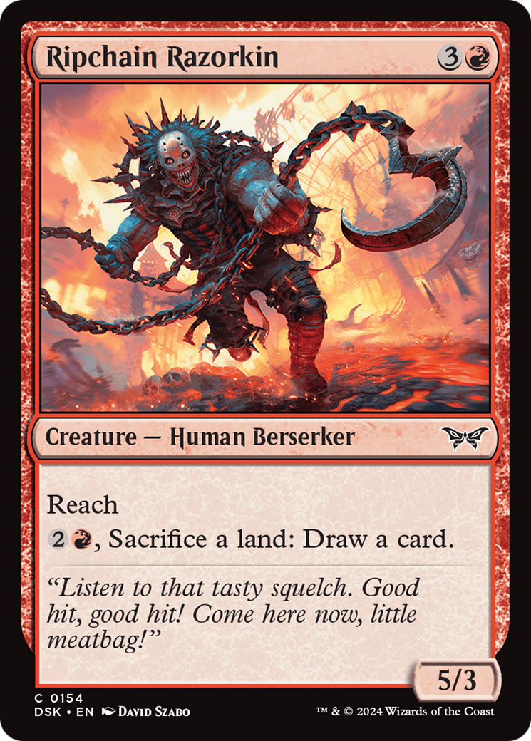 Ripchain Razorkin (DSK-154) [Duskmourn: House of Horror] Foil MTG Single Wizards of the Coast