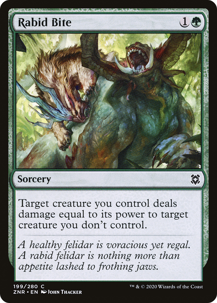 Rabid Bite (ZNR-199) [Zendikar Rising] MTG Single Wizards of the Coast