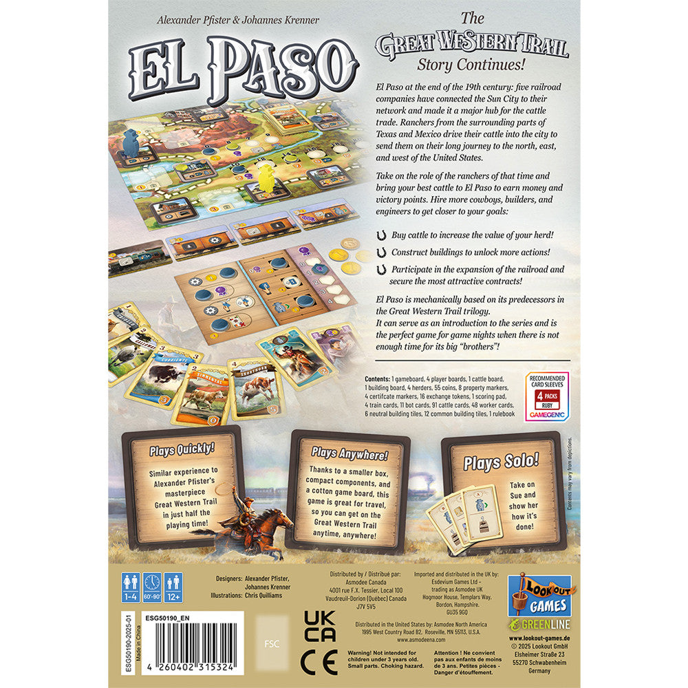 Great Western Trail: El Paso Board Games Lookout Games
