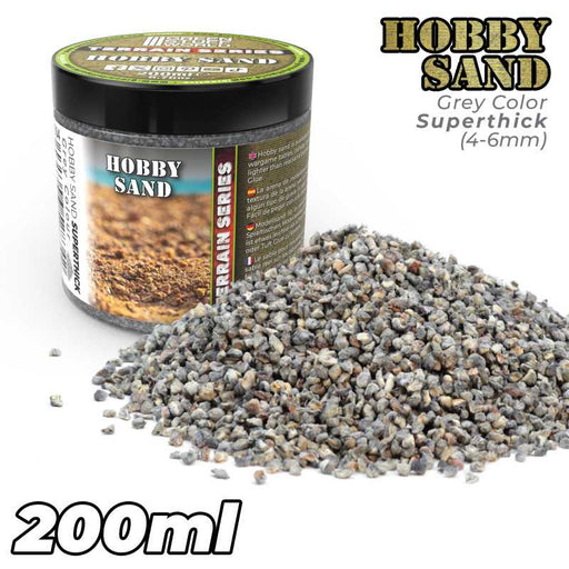 Green Stuff World: Superthick Hobby Sand - Dark Grey 200ml Basing Materials Green Stuff World