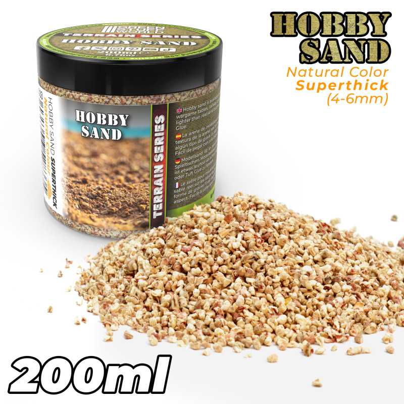 Green Stuff World: Superthick Hobby Sand - Natural 200ml Basing Materials Green Stuff World