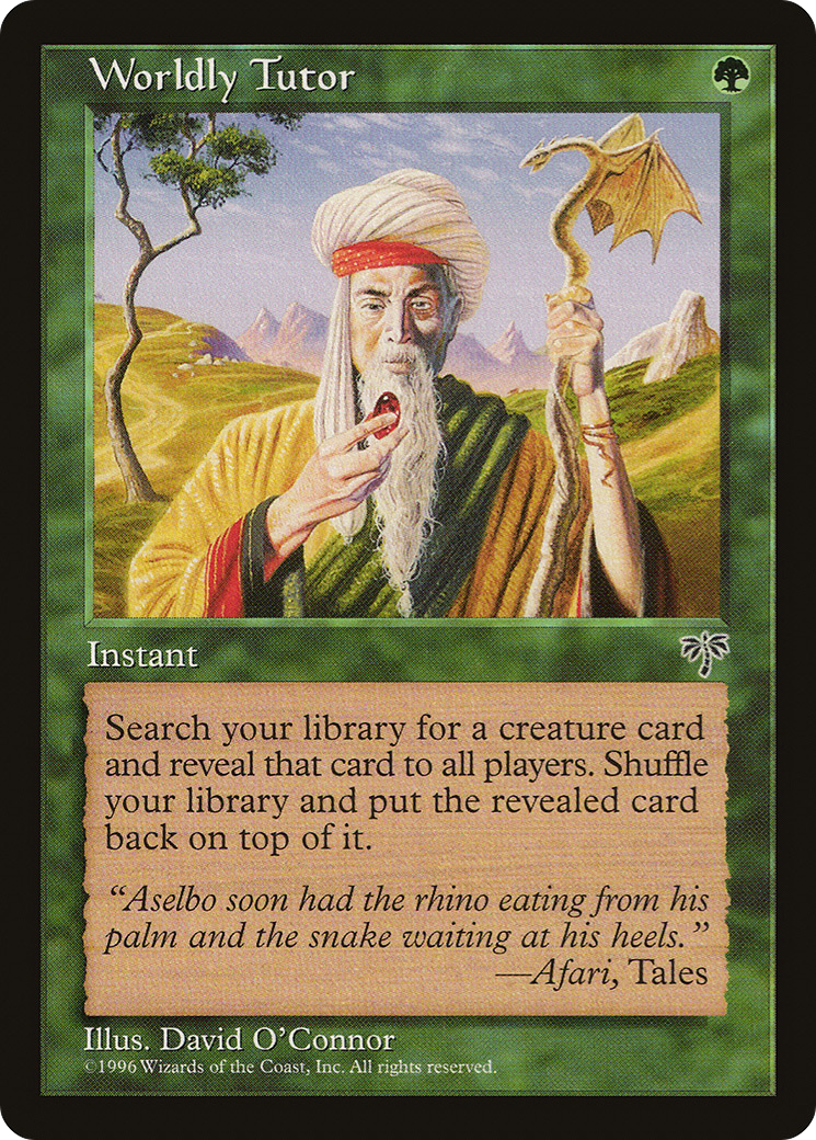 Worldly Tutor (MIR-255) [Mirage] MTG Single Wizards of the Coast