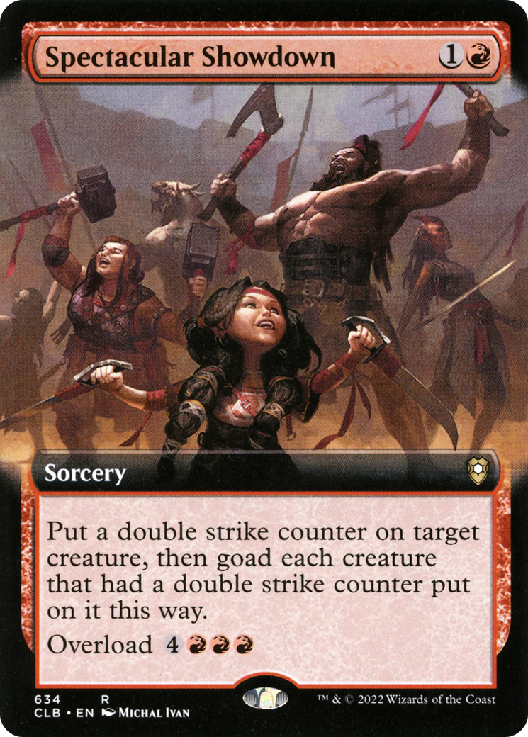 Spectacular Showdown (CLB-634) [Commander Legends: Battle for Baldur's Gate] (Extended Art) MTG Single Wizards of the Coast