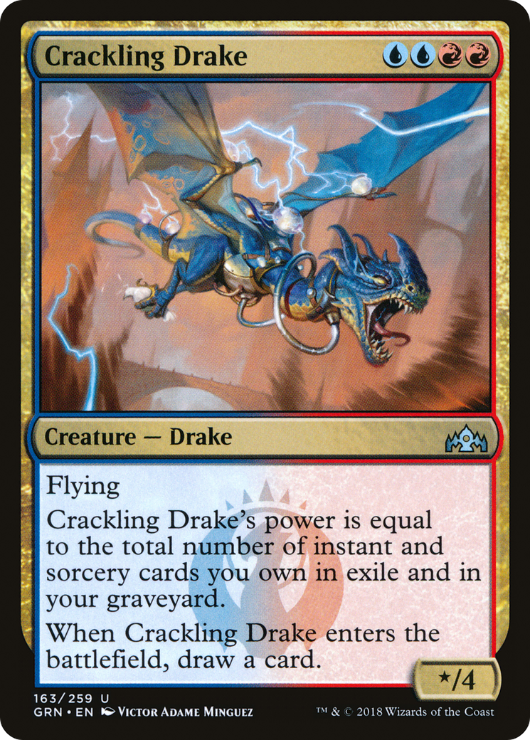 Crackling Drake (GRN-163) [Guilds of Ravnica] MTG Single Wizards of the Coast