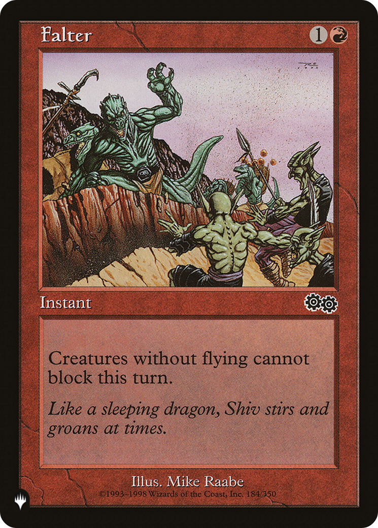 Falter (LIST-USG-184) [Mystery Booster] The List MTG Single Wizards of the Coast