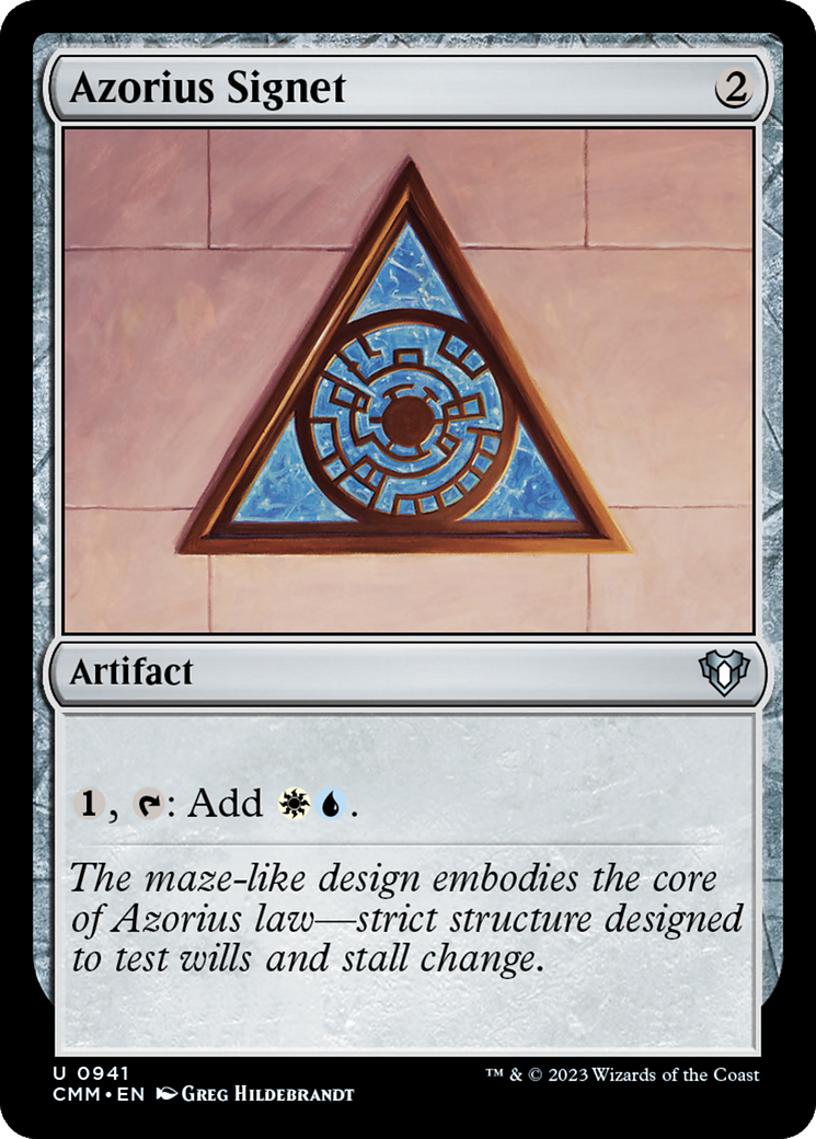 Azorius Signet (CMM-941) [Commander Masters] MTG Single Wizards of the Coast