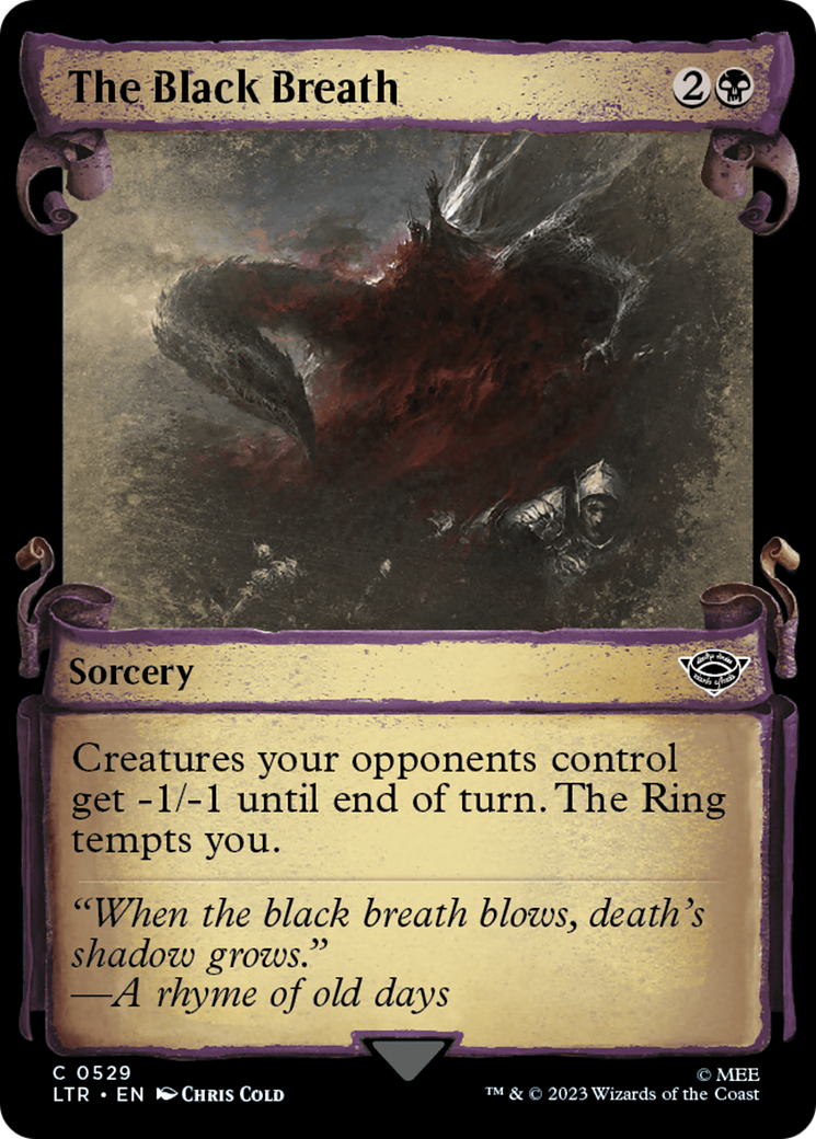 The Black Breath (Showcase Scrolls) (LTR-529) [The Lord of the Rings: Tales of Middle-earth] (Showcase) MTG Single Wizards of the Coast