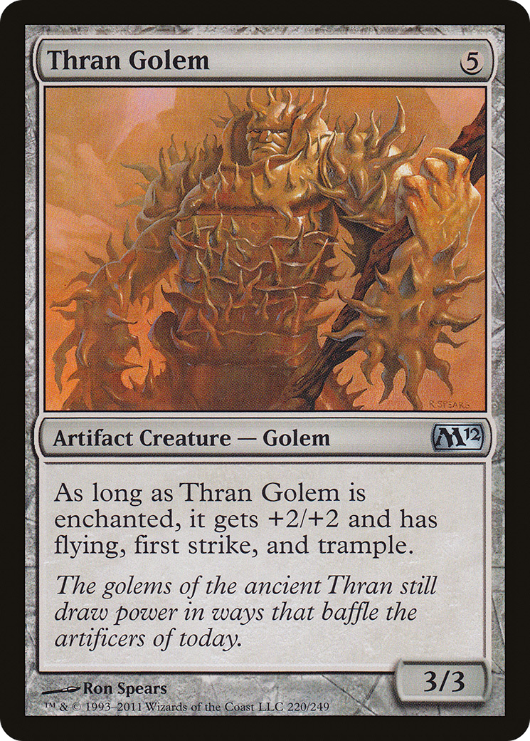 Thran Golem (M12-220) [Magic 2012] Foil MTG Single Wizards of the Coast