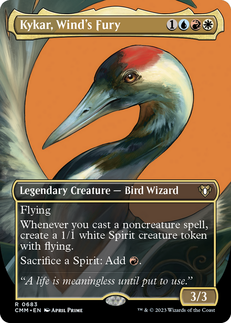 Kykar, Wind's Fury (CMM-683) [Commander Masters] (Borderless) MTG Single Wizards of the Coast