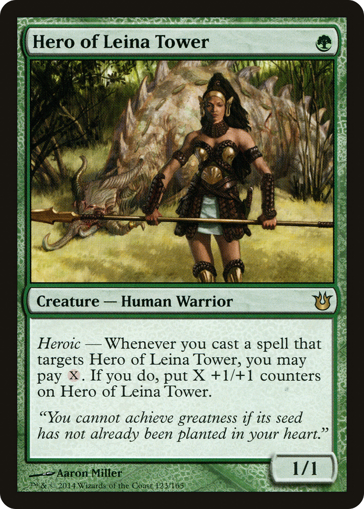 Hero of Leina Tower (BNG-123) [Born of the Gods] MTG Single Wizards of the Coast