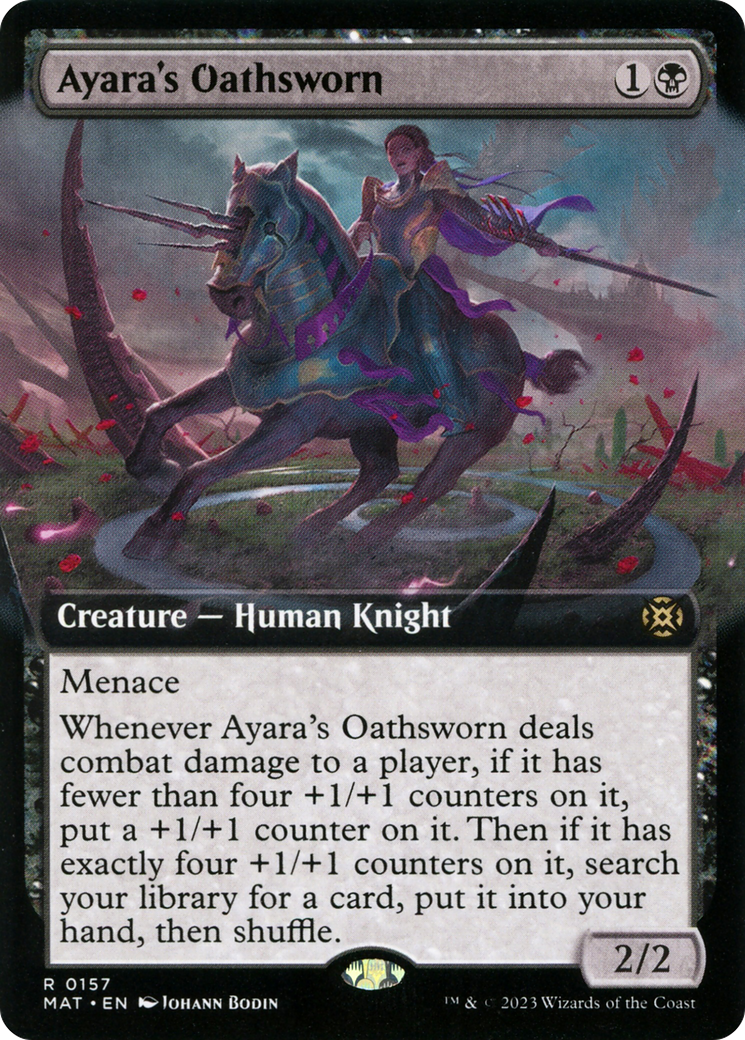Ayara's Oathsworn (MAT-157) [March of the Machine: The Aftermath] (Extended Art) Foil MTG Single Wizards of the Coast