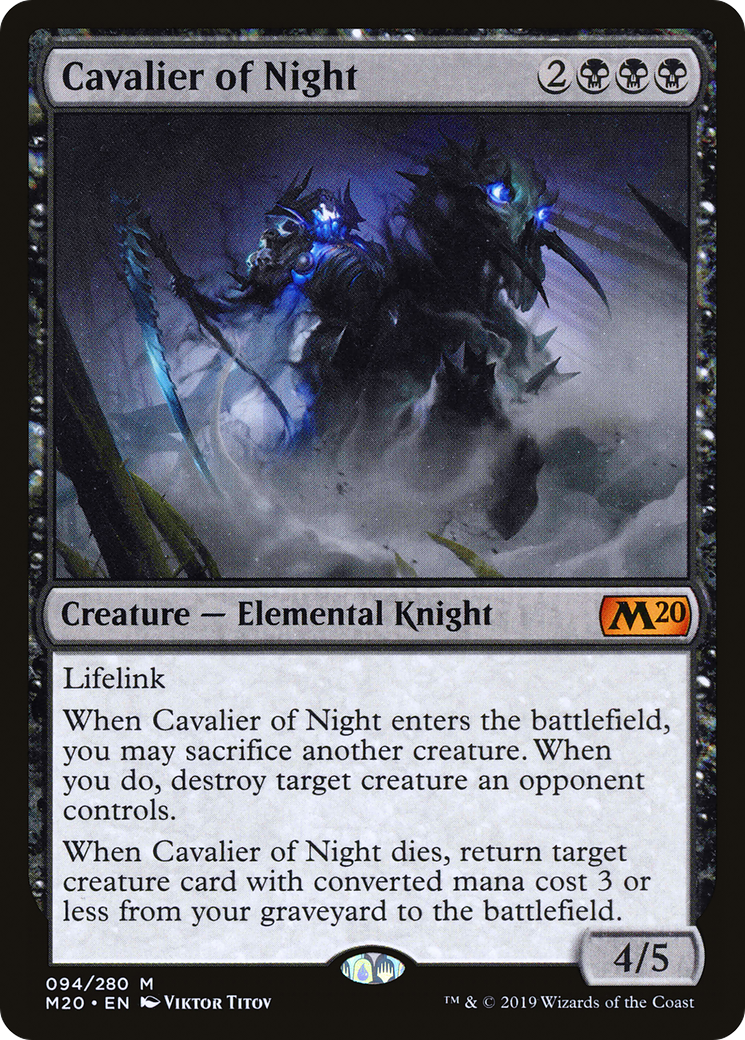 Cavalier of Night (M20-094) [Core Set 2020] Foil MTG Single Wizards of the Coast