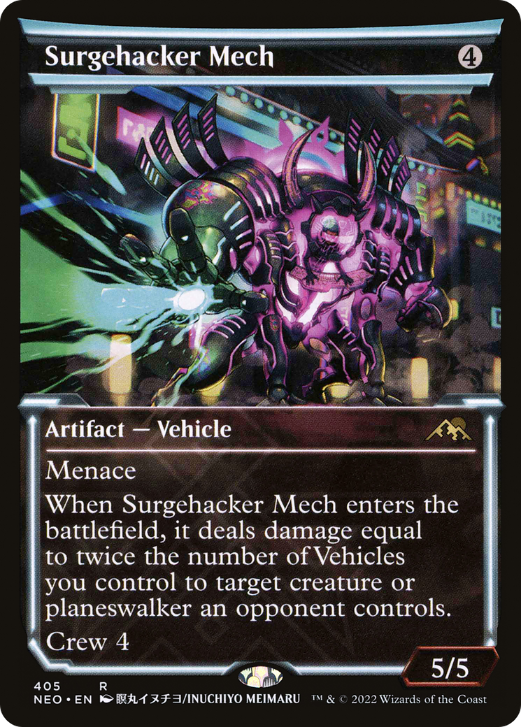 Surgehacker Mech (NEO-405) [Kamigawa: Neon Dynasty] (Showcase) MTG Single Wizards of the Coast
