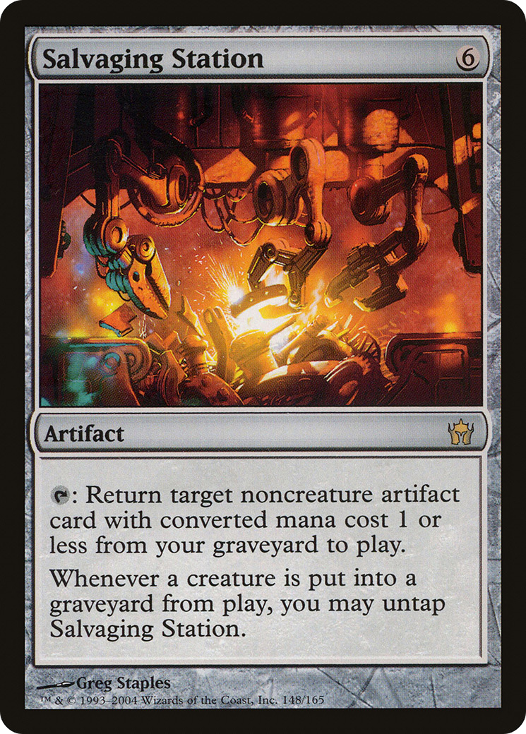 Salvaging Station (5DN-148) [Fifth Dawn] Foil MTG Single Wizards of the Coast
