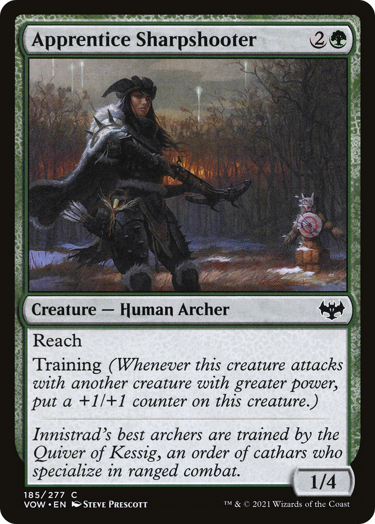 Apprentice Sharpshooter (VOW-185) [Innistrad: Crimson Vow] Foil MTG Single Wizards of the Coast