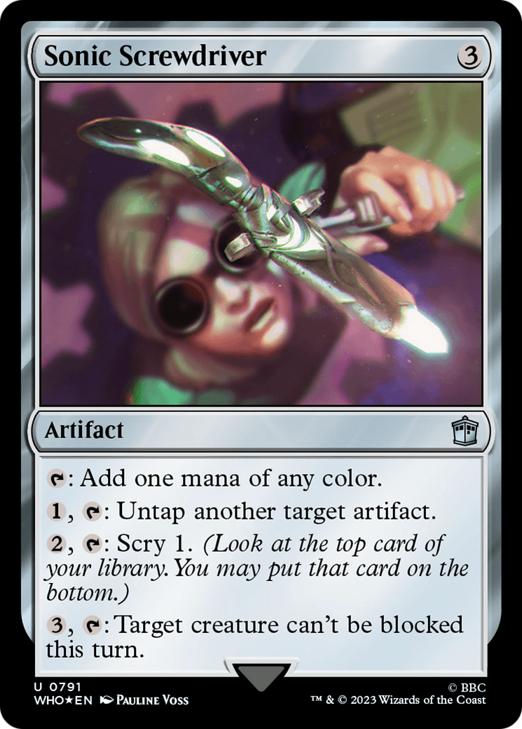 Sonic Screwdriver (0791) (Surge Foil) (WHO-791) [Doctor Who] Foil MTG Single Wizards of the Coast