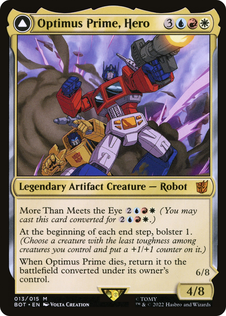 Optimus Prime, Hero // Optimus Prime, Autobot Leader [Transformers] MTG Single Magic: The Gathering   