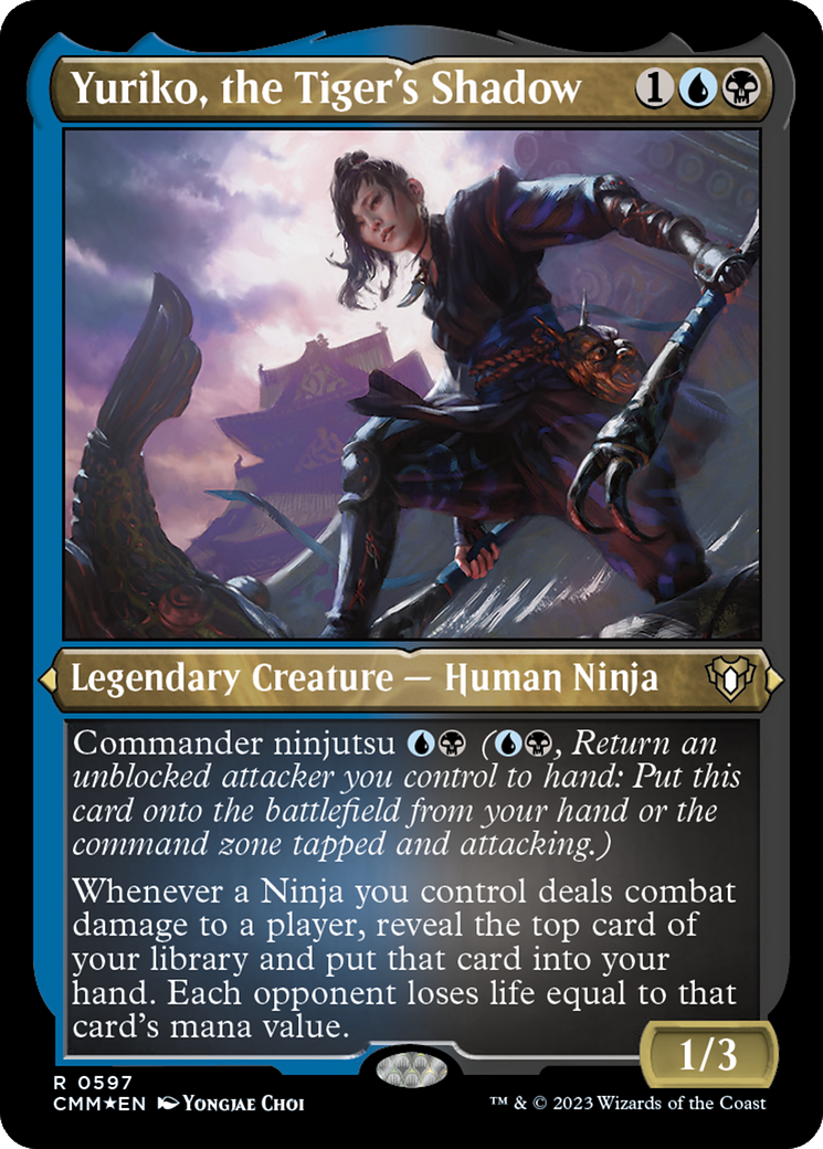 Yuriko, the Tiger's Shadow (CMM-597) [Commander Masters] Etched Foil MTG Single Wizards of the Coast