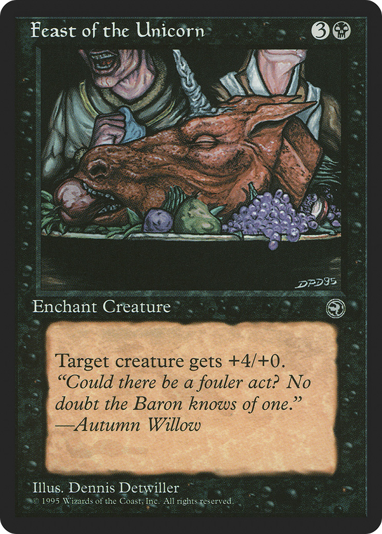 Feast of the Unicorn (HML-47B) [Homelands] MTG Single Wizards of the Coast