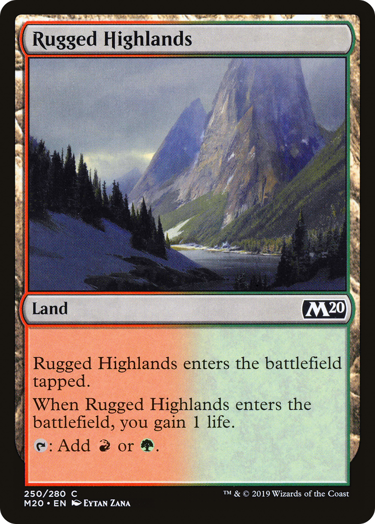 Rugged Highlands (M20-250) [Core Set 2020] Foil MTG Single Wizards of the Coast
