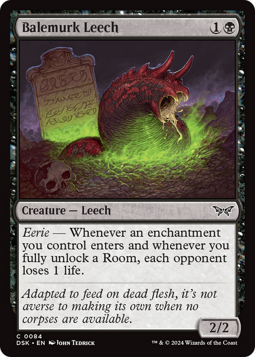 Balemurk Leech (DSK-084) [Duskmourn: House of Horror] MTG Single Wizards of the Coast