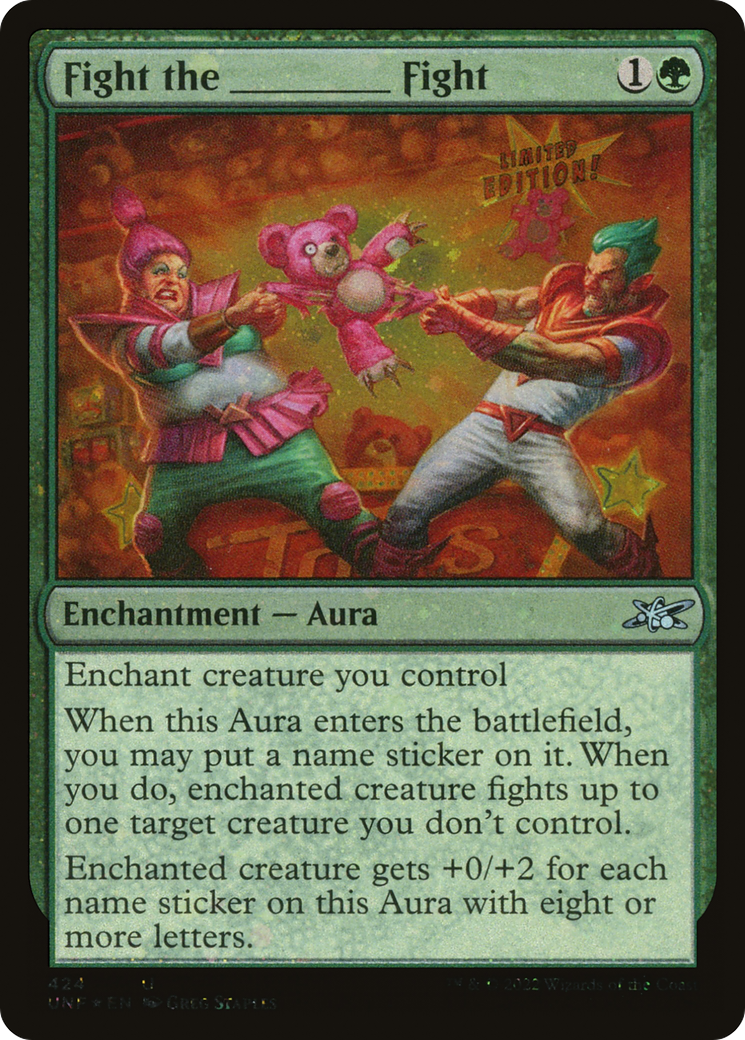 Fight the _______ Fight (Galaxy Foil) (UNF-424) [Unfinity] Foil MTG Single Wizards of the Coast