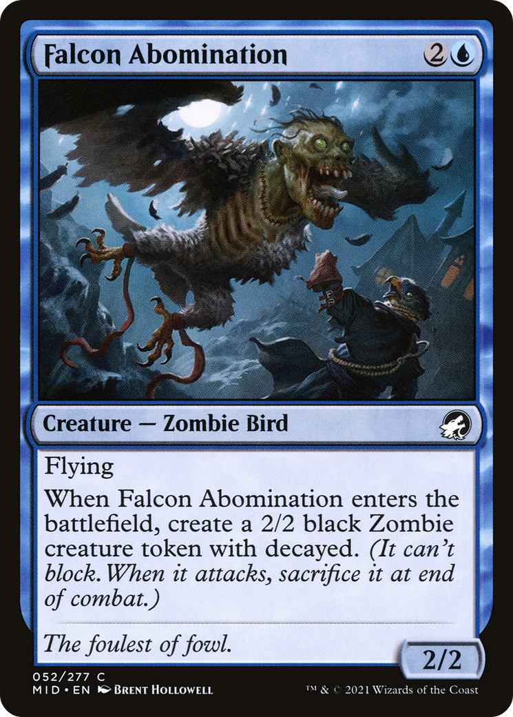 Falcon Abomination (MID-052) [Innistrad: Midnight Hunt] Foil MTG Single Wizards of the Coast